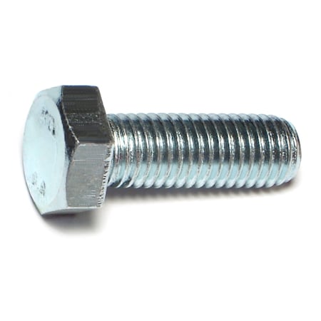 Midwest Fastener Class 8.8, M12-1.75 Hex Head Cap Screw, Zinc Plated Steel, 35 mm L, 25 PK 50479
